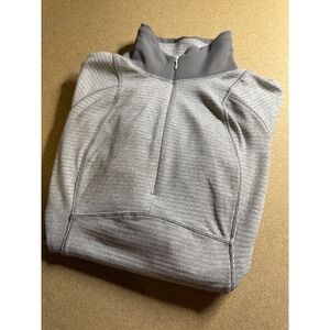 Lululemon Rest Less 1/4 Zip Pullover Grey Space Dye Running Top Size 6
